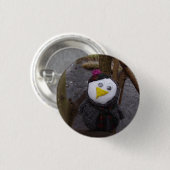 Owl in een boom ronde button 3,2 cm (Voorkant /achterkant)