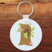 Owl in een boom sleutelhanger (Voorkant)