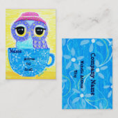 Owl in een Teacup Visitekaartje (Voorkant / Achterkant)