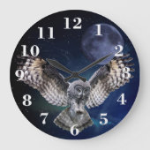 Owl in Flight Grote Klok (Voorkant)