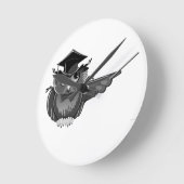 Owl in Graduation Hat Funny Graduation 2026 Guide Ronde Klok (Hoek)