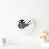 Owl in Graduation Hat Funny Graduation 2026 Guide Ronde Klok (Huis)