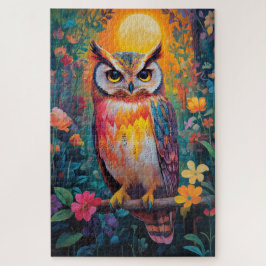 Owl in het bos legpuzzel