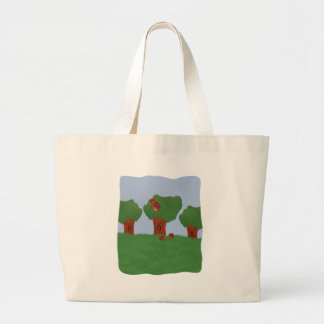 Owl in het Oak Tree Sunburst Design Grote Tote Bag