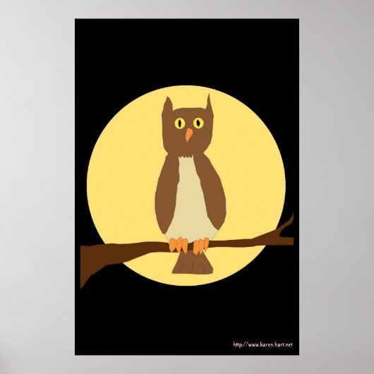 Owl in het poster Moon (Voorkant)