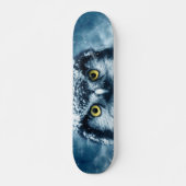 Owl in het sneeuwskateboard persoonlijk skateboard (Voorkant)