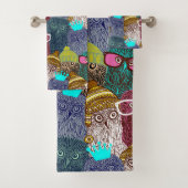 Owl in kroon bad handdoek (Insitu)