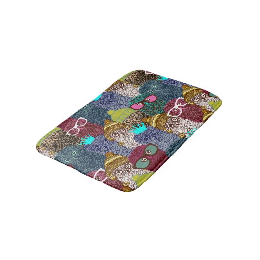 Owl in kroon badmat (Gekanteld)