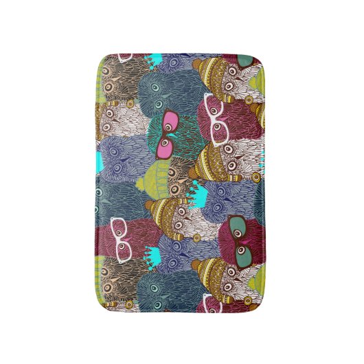 Owl in kroon badmat (Voorkant Verticaal)