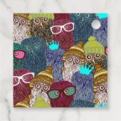 Owl in kroon bedankjes labels (Achterkant)