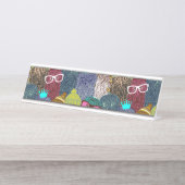 Owl in kroon bureau naambordje (Voorkant)