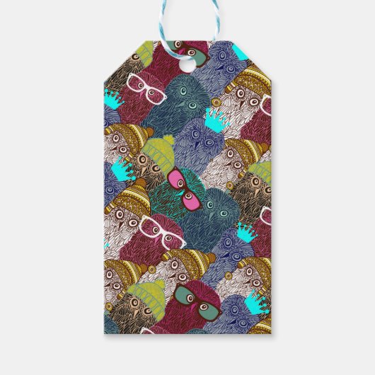 Owl in kroon cadeaulabel (Voorkant)