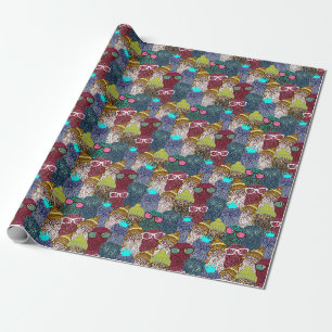Owl in kroon cadeaupapier