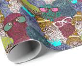 Owl in kroon cadeaupapier (Rol Hoek)