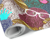 Owl in kroon cadeaupapier (Rol Hoek)