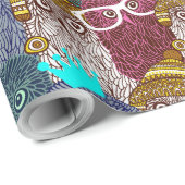 Owl in kroon cadeaupapier (Rol Hoek)