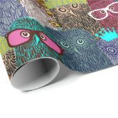 Owl in kroon cadeaupapier (Rol Hoek)