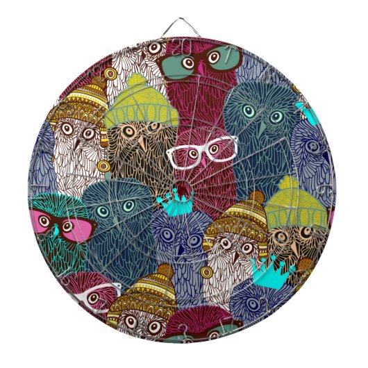 Owl in kroon dartbord (Voorkant)