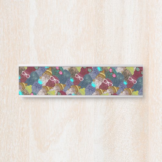 Owl in kroon deurbordje (Voorkant)