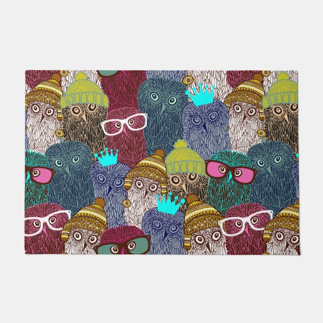 Owl in kroon deurmat (Voorkant)