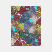 Owl in kroon fleece deken (Voorkant)