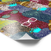 Owl in kroon foto afdruk (Hoek)