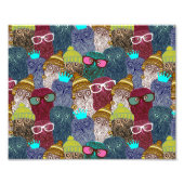 Owl in kroon foto afdruk (Voorkant)