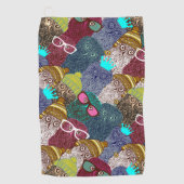 Owl in kroon golfhanddoek (Voorkant)