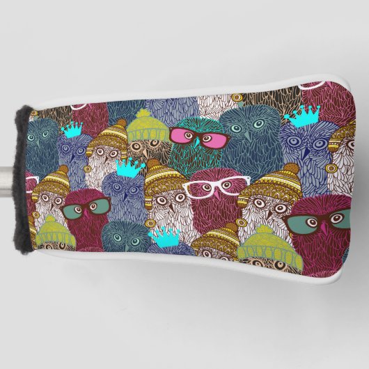 Owl in kroon golfheadcover (Voorkant)