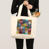 Owl in kroon grote tote bag (Voorkant (product))