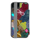 Owl in kroon incipio iPhone portemonnee hoesje (Agenda Achterkant)