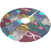 Owl in kroon kerstboom rok (Gekanteld)