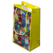 Owl in kroon klein cadeauzakje (Achterkant Gekanteld)