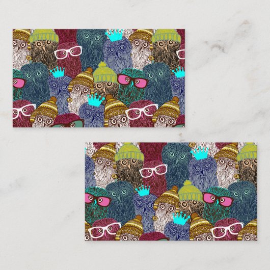 Owl in kroon kortingskaartje (Voorkant / Achterkant)