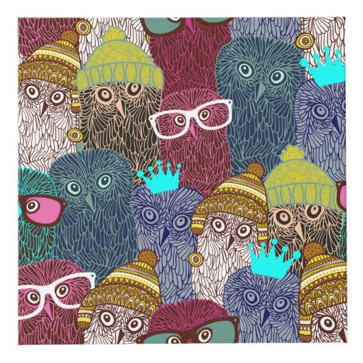 Owl in kroon kubus (Voorkant)