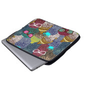 Owl in kroon laptop sleeve (Voorkant onderkant)