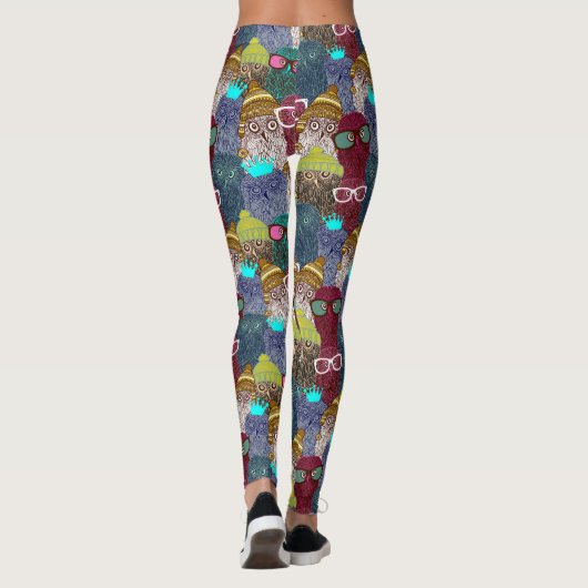 Owl in kroon leggings (Achterkant)
