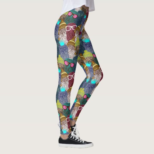 Owl in kroon leggings (Rechts)