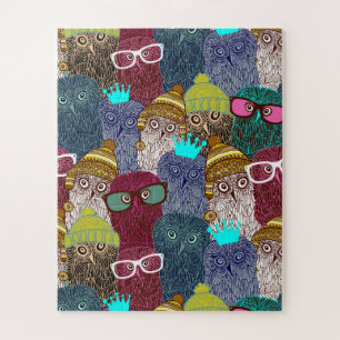 Owl in kroon legpuzzel