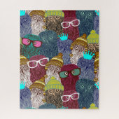 Owl in kroon legpuzzel (Verticaal)