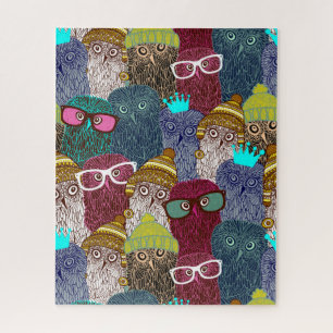 Owl in kroon legpuzzel