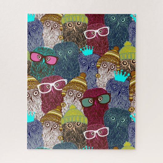 Owl in kroon legpuzzel (Verticaal)