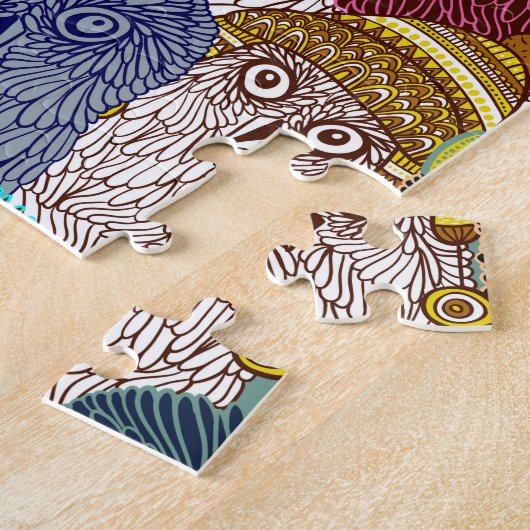 Owl in kroon legpuzzel (Zijkant)