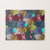 Owl in kroon legpuzzel (Horizontaal)