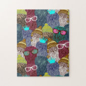 Owl in kroon legpuzzel (Verticaal)