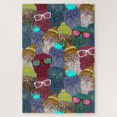 Owl in kroon legpuzzel (Verticaal)