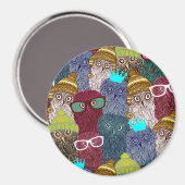 Owl in kroon magneet (Voorkant / Achterkant)