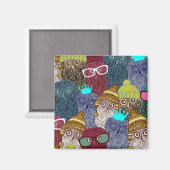 Owl in kroon magneet (Voorkant / Achterkant)