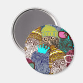 Owl in kroon magneet (Voorkant / Achterkant)