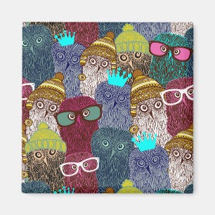 Owl in kroon magneet